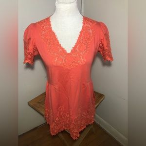 Sundance La Vida Lace Trim Top